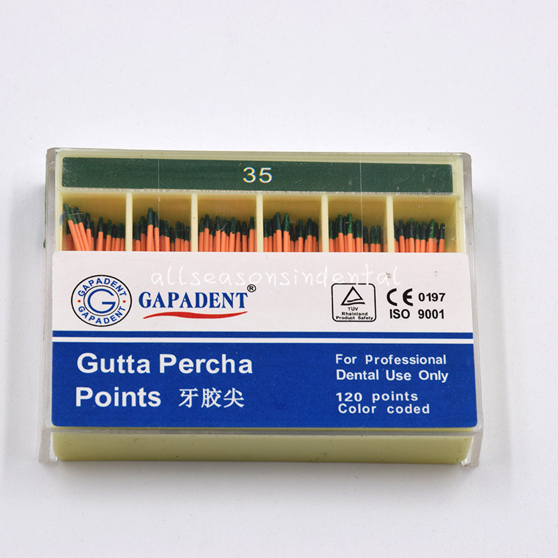 1/5/10 Pack Dental 120 Points Color Coded Gutta Percha Points GAPADENT All Size