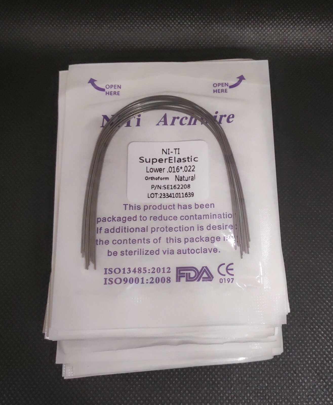 50 Packs Dental Orthodontic Super Elastic NITI Arch Wires Natural Rectangular