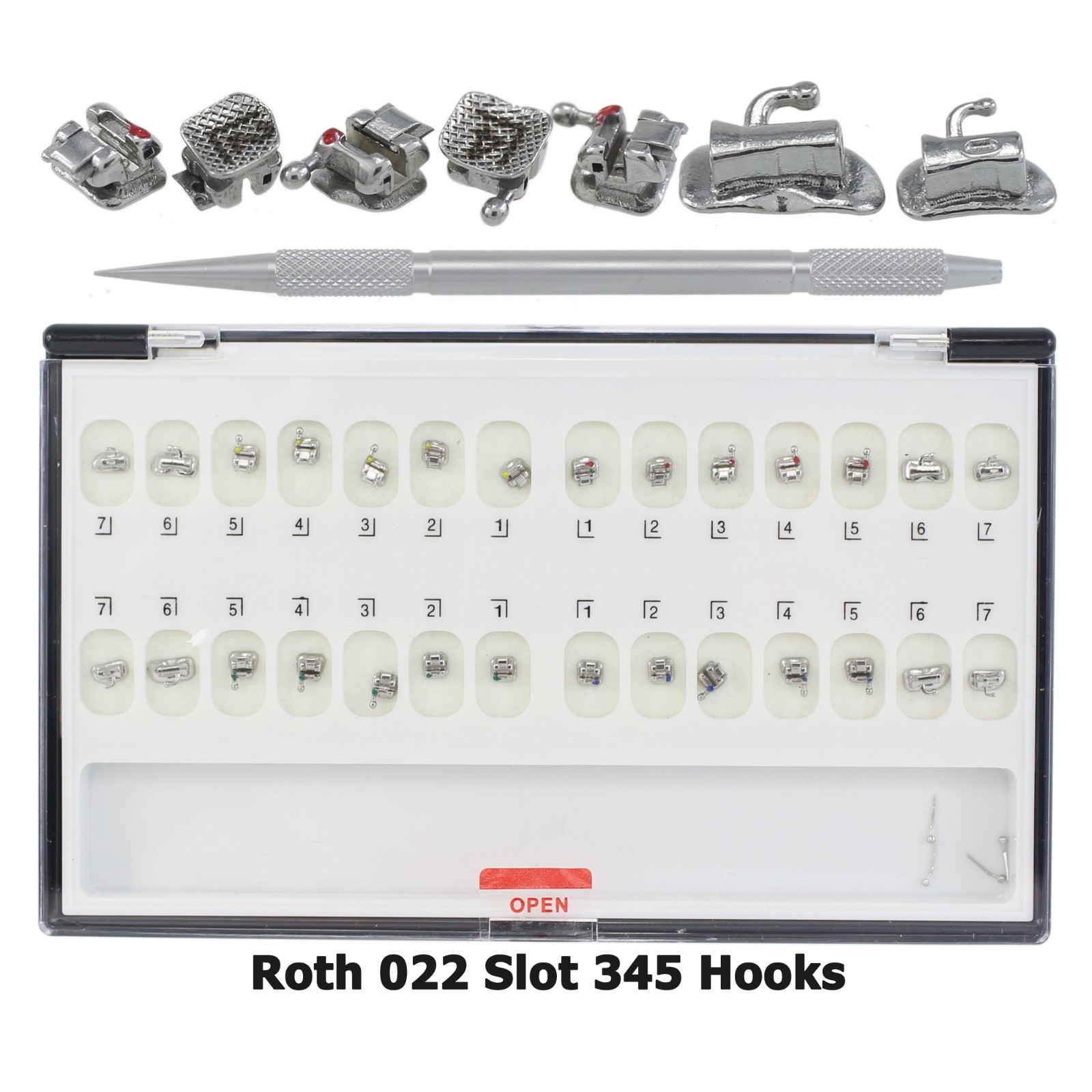 Thomas M Orthodontic Metal Brackets Passive Ceramic Brace Roth 022 Damon Q Clear
