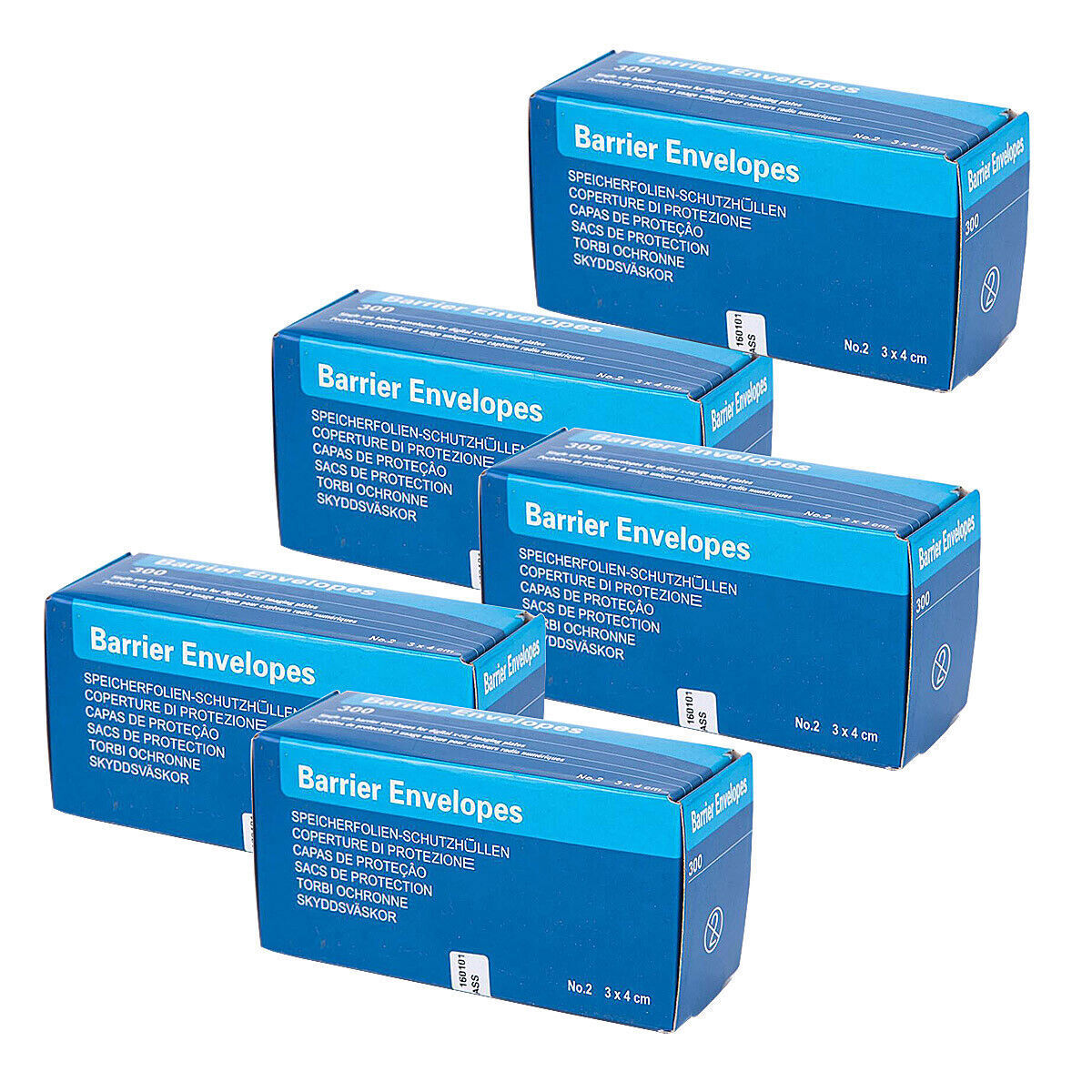 300/pack Size 2 Dental Digital X-Ray ScanX Barrier Envelopes for Phosphor Plate