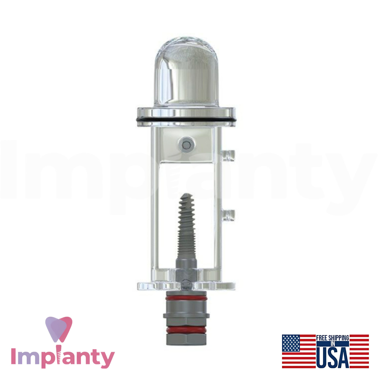 Spiral Smart Dual Thread Geometrical-Shaped Dental Fixture Int Hex 2.42mm