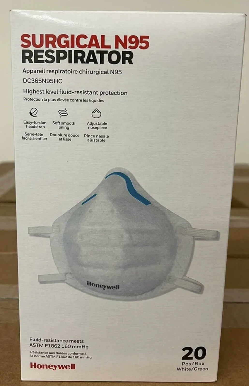 Honeywell DC365 N95 Mask Particulate Respirator Mask Cup 20 per Box DC365N95HC