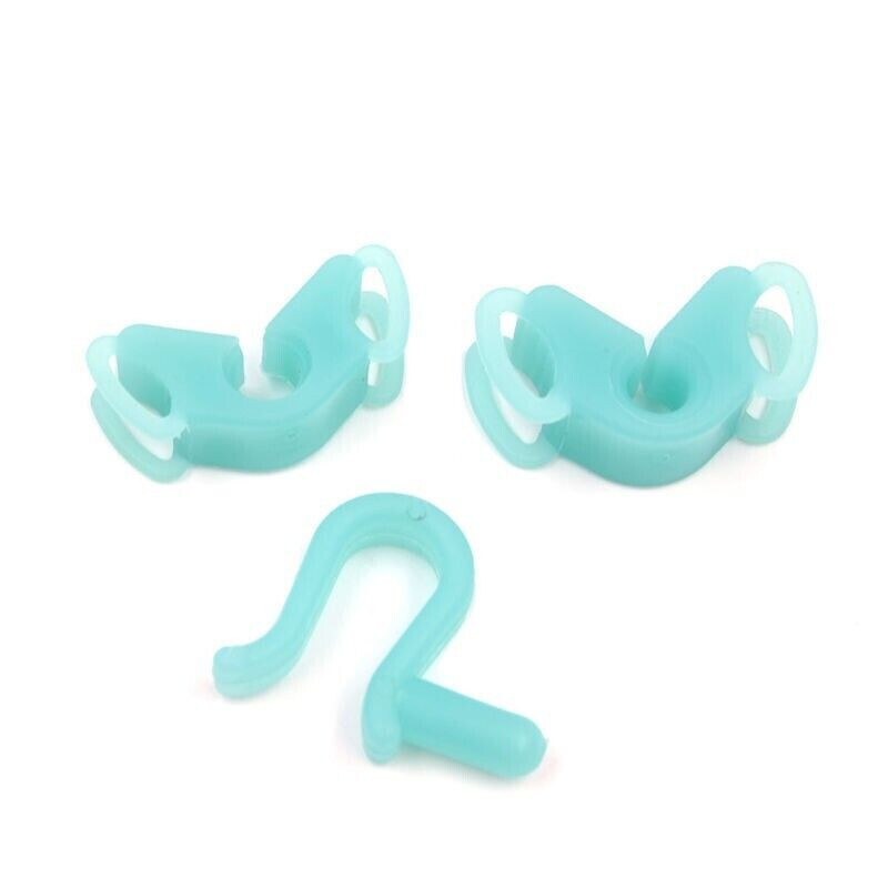 3 Pcs/Set Dental Silicone Bite Block Mouth Prop Autoclave 135 ℃ Sterilize Blue