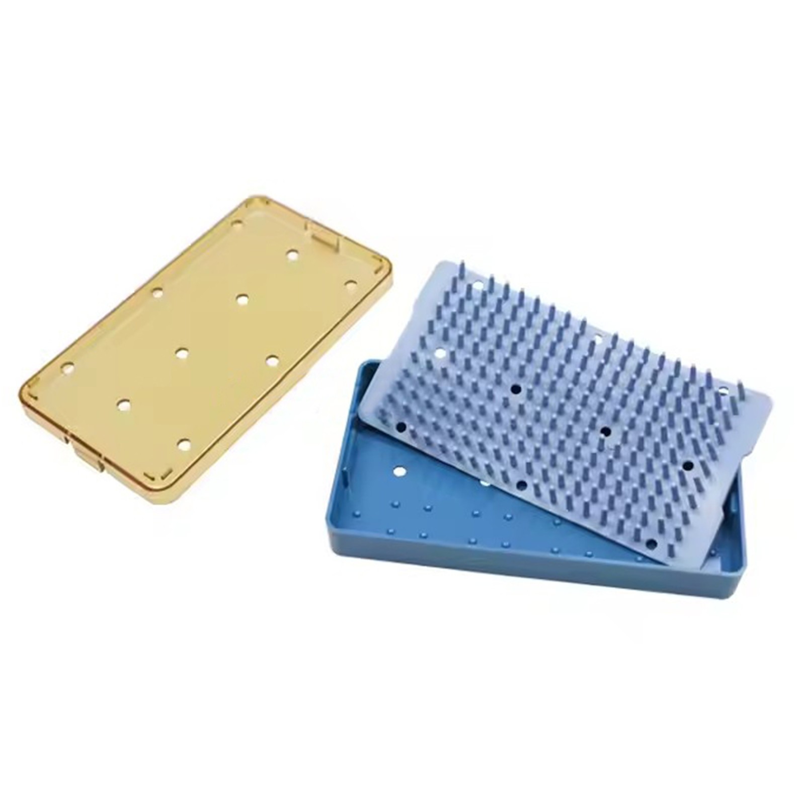 Small Size Dental Silicone Sterilization Tray Case Single Layer Disinfection Box