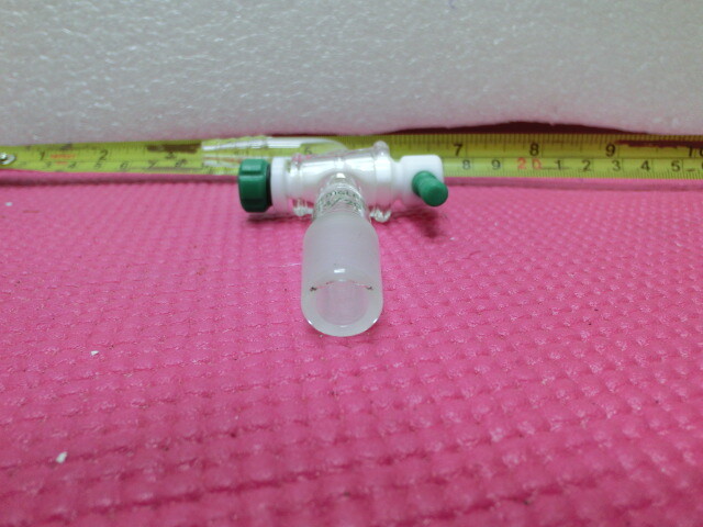 Chemglass 14/20 90° Flow Control Inlet Adapter,Green,Unused$94061