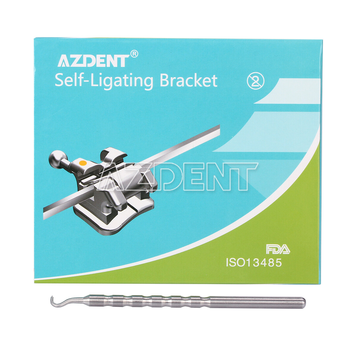 AZDENT Dental Ortho Brackets Brace Self-Ligating Active Mini Roth 022 Hooks 345