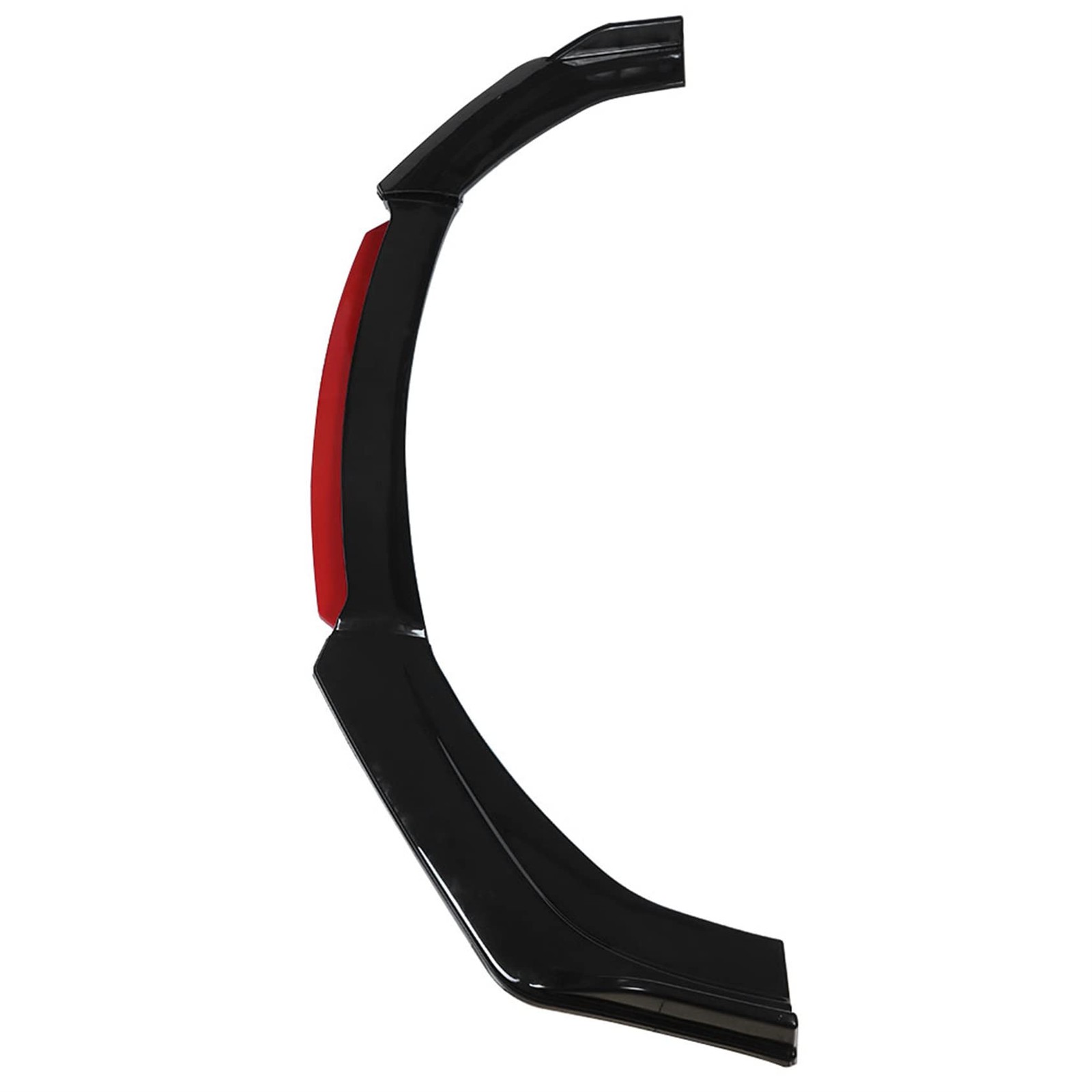Universal Front Bumper Lip Spoiler Splitter Black Red 2 Layer Matte Glossy