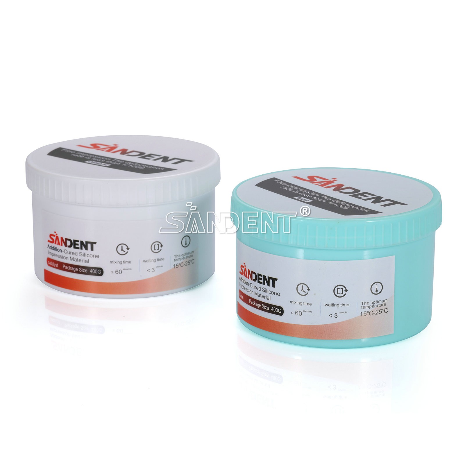 Dental Soft Putty Impression Material (400 g Base + Catalyst) Regular Set