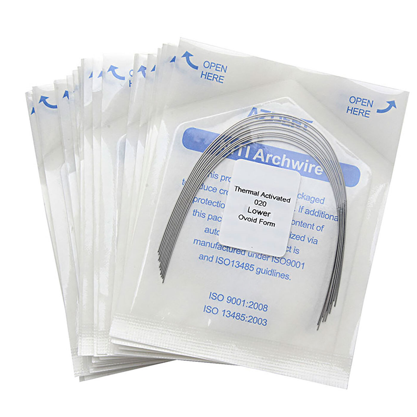 AZDENT Dental Orthodontic Heat Thermal Activated NITI Arch Wires Ovoid Round