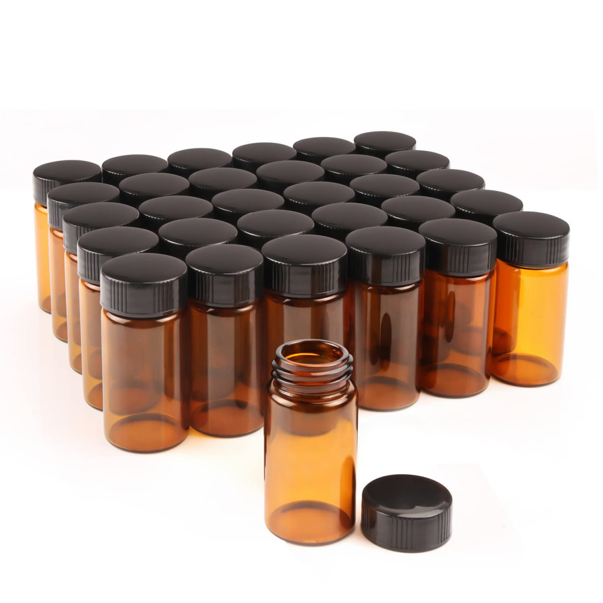 2/3/5/10ml Clear Amber Glass Essential Oil Bottles Small Medicine Sample Vial Ja