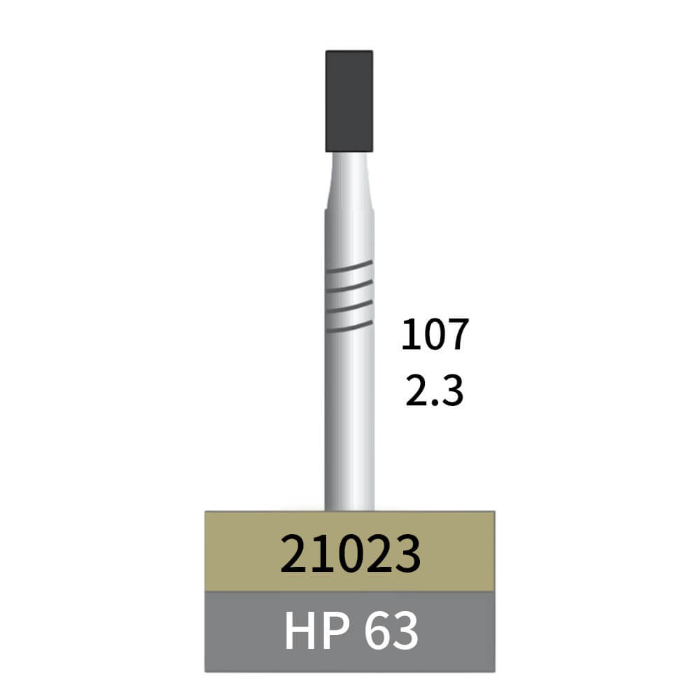 10-100×Dental Lab HP Tungsten Carbide Bur Cylinder HP 63 Dia 2.3mm