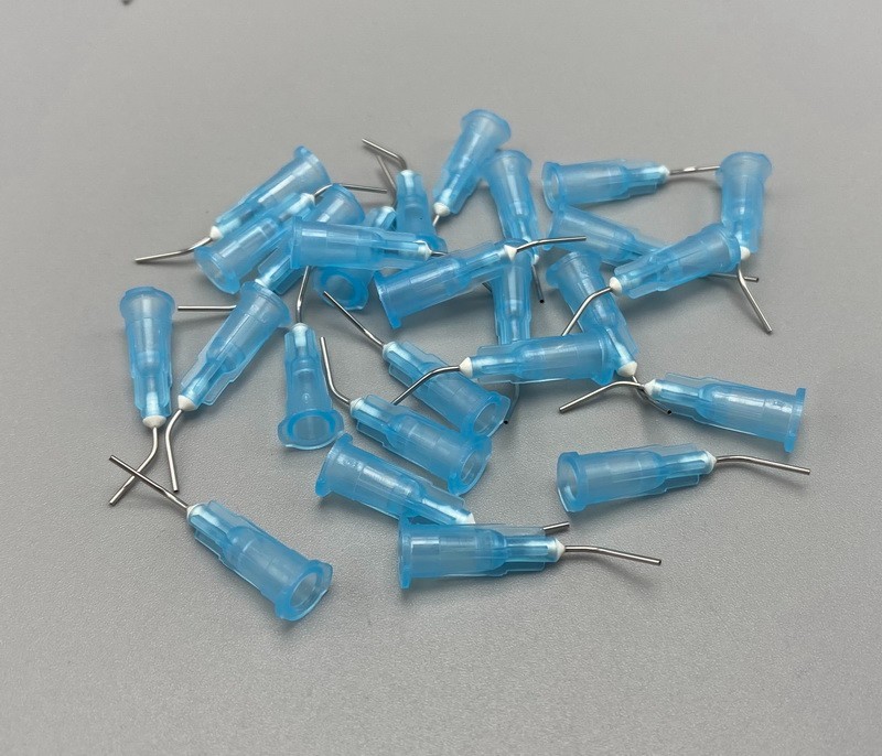 500Pcs Dental Pre Bent Needle Tips for Etch Gel Composite Resin Acid Syringe Tip