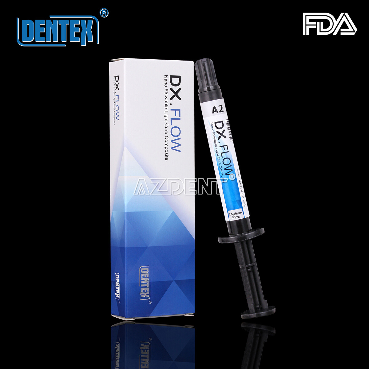 Dental Flowable Medium Flow Light Cure Composite DENTEX DX.FLOW A2