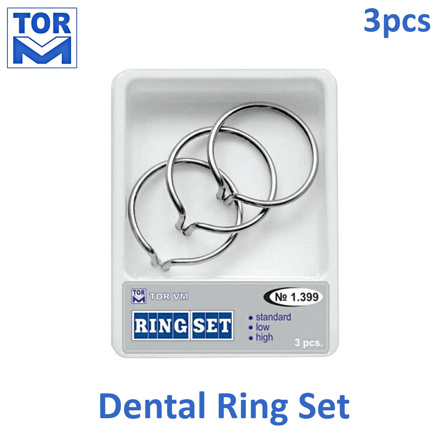 3pcs Ring Set for Sectional Contoured Dental Matrices – All-sizes kit