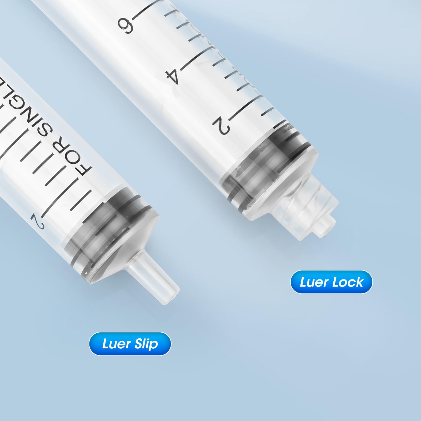 10 Pack 20 ml Syringe Without Needle, with Cap Transparent