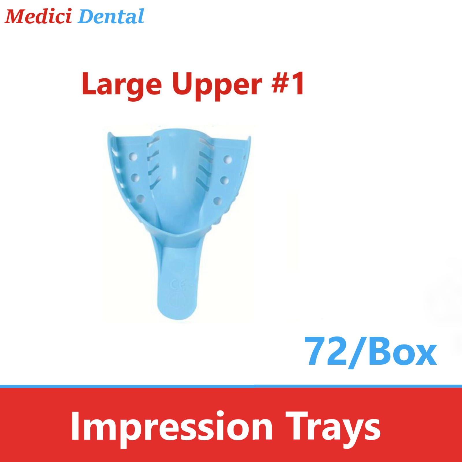 Dental Impression Trays Perforated Plastic Autoclave (CHOOSE SIZE) 72 Trays/Bx