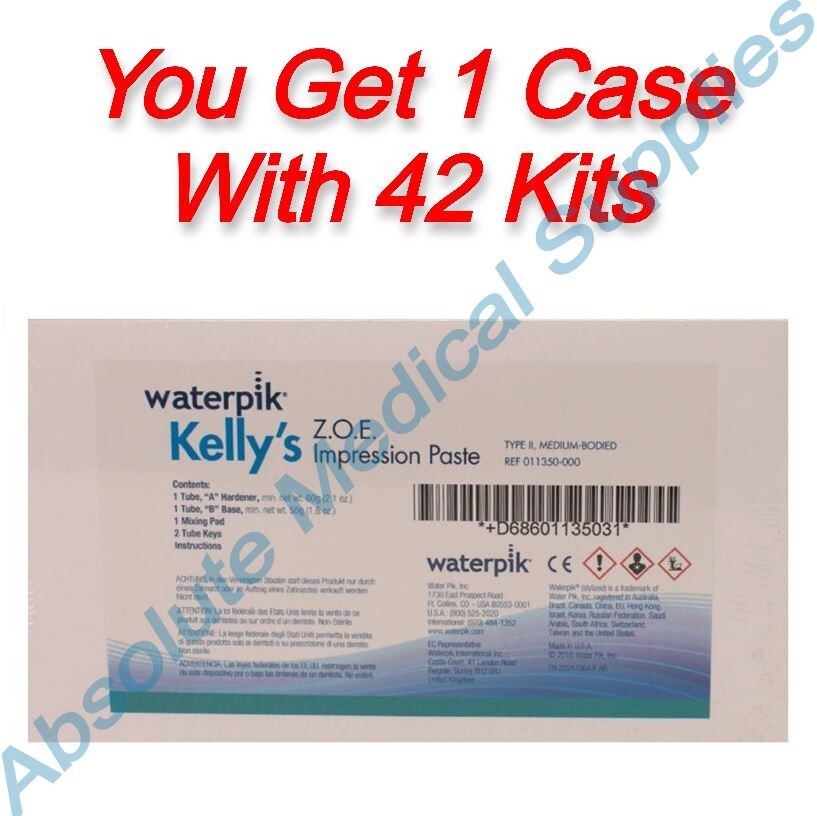 *42-Packs* WaterPik Kelly’s Z.O.E. Type II Impression Paste Kit 011350-000