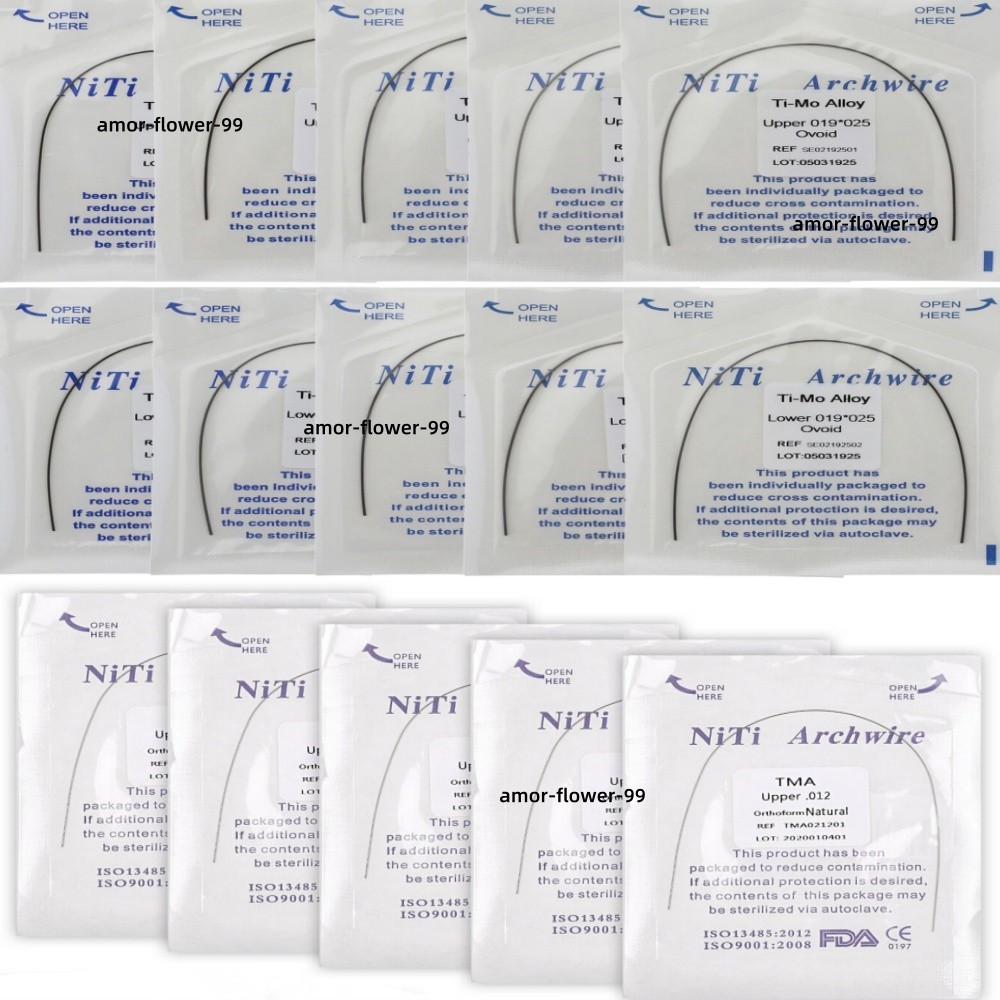 Dental Orthodontic Titanium Molybdenum Alloy (TMA) Arch Wire Round/Rectangular