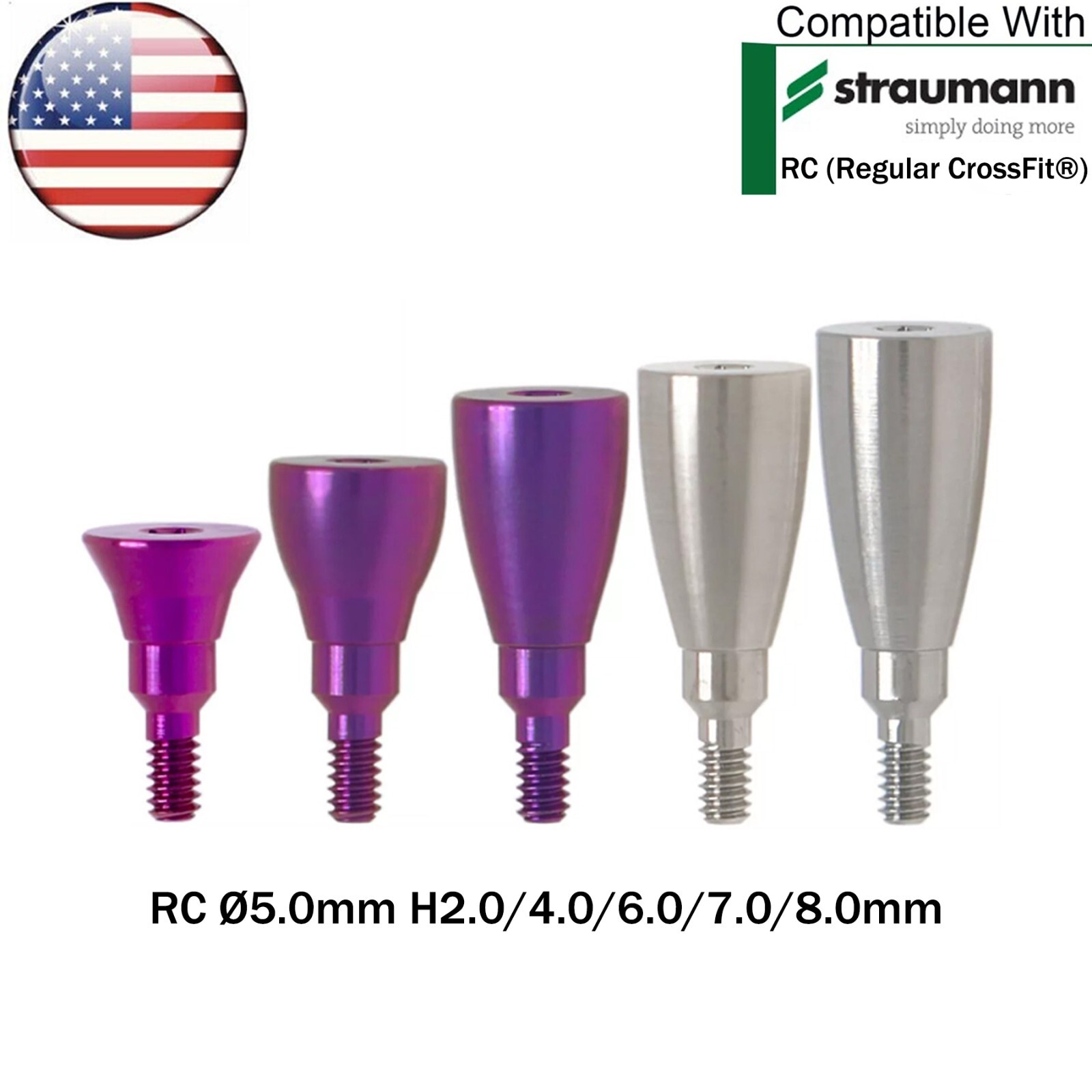 US RC Dental Healing Abutment Healing Closure Caps Fit Straumann ITI Bone Level