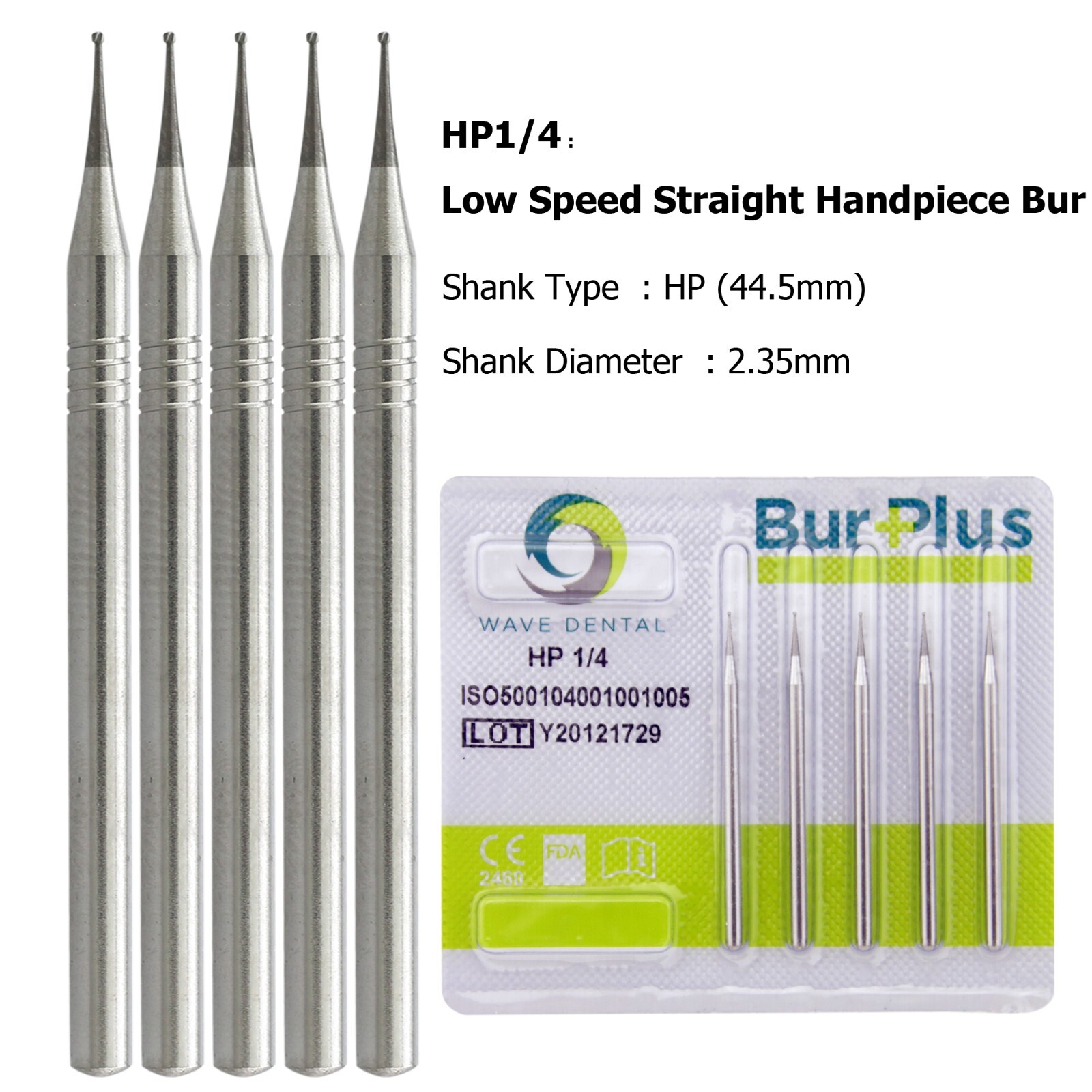 Wave Dental Straight Surgical Bur HP Round Long 44.5mm Carbide Bur For Low Speed