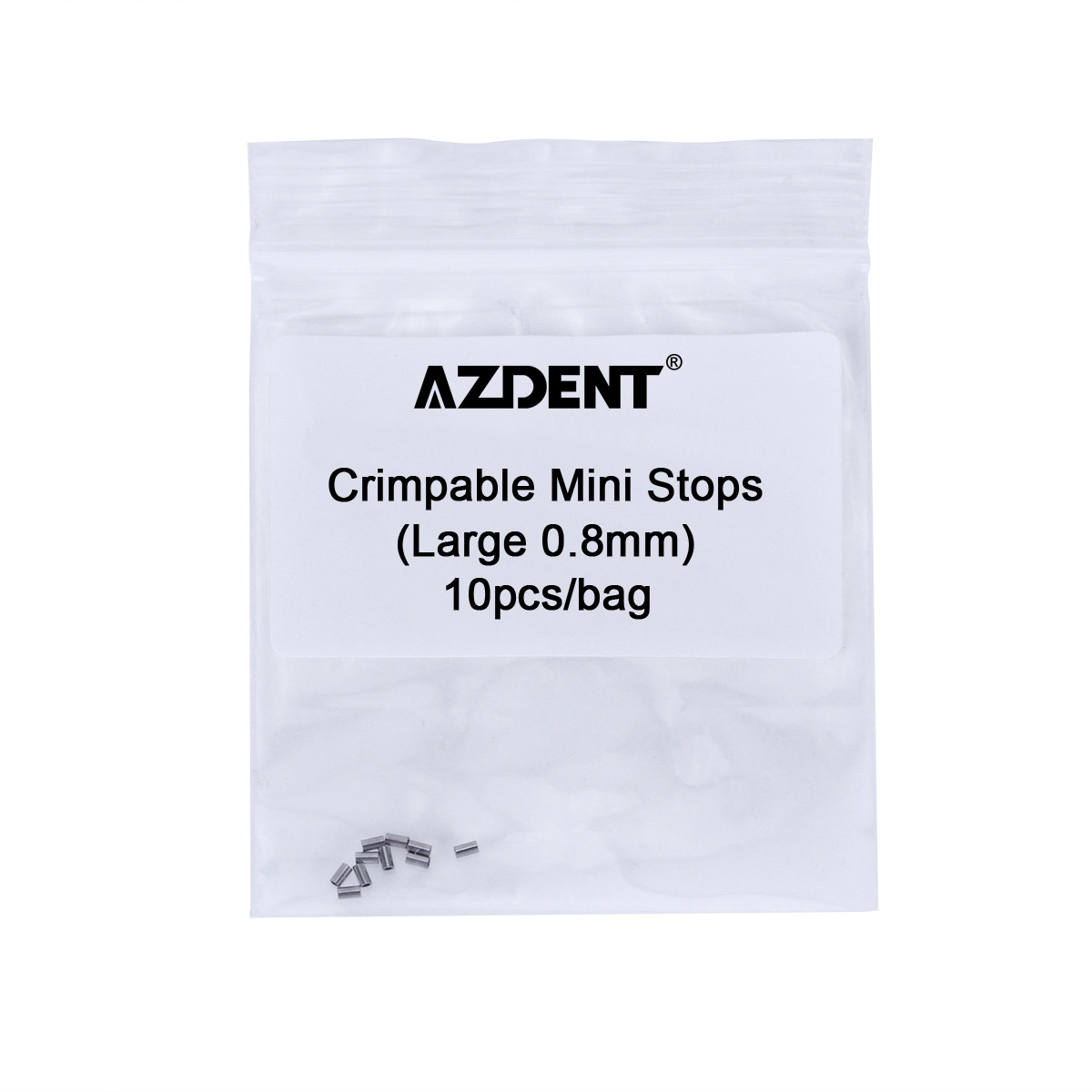 10pcs/pack AZDENT Orthodontic Crimpable Hooks crimpable Mini Stops 0.5mm/0.8mm