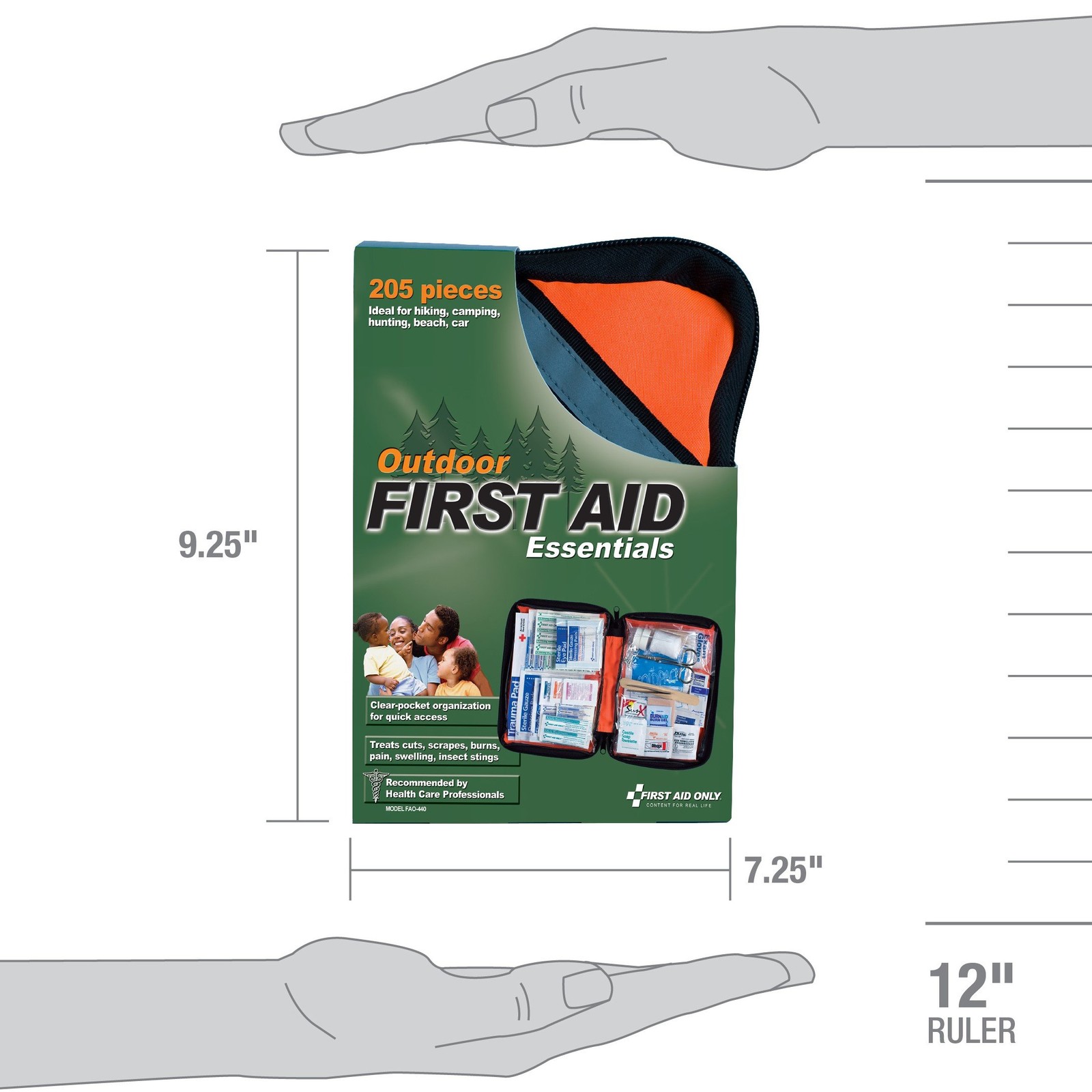 First Aid Only Fao-440 Outdoor First Aid Kit 205 Pieces