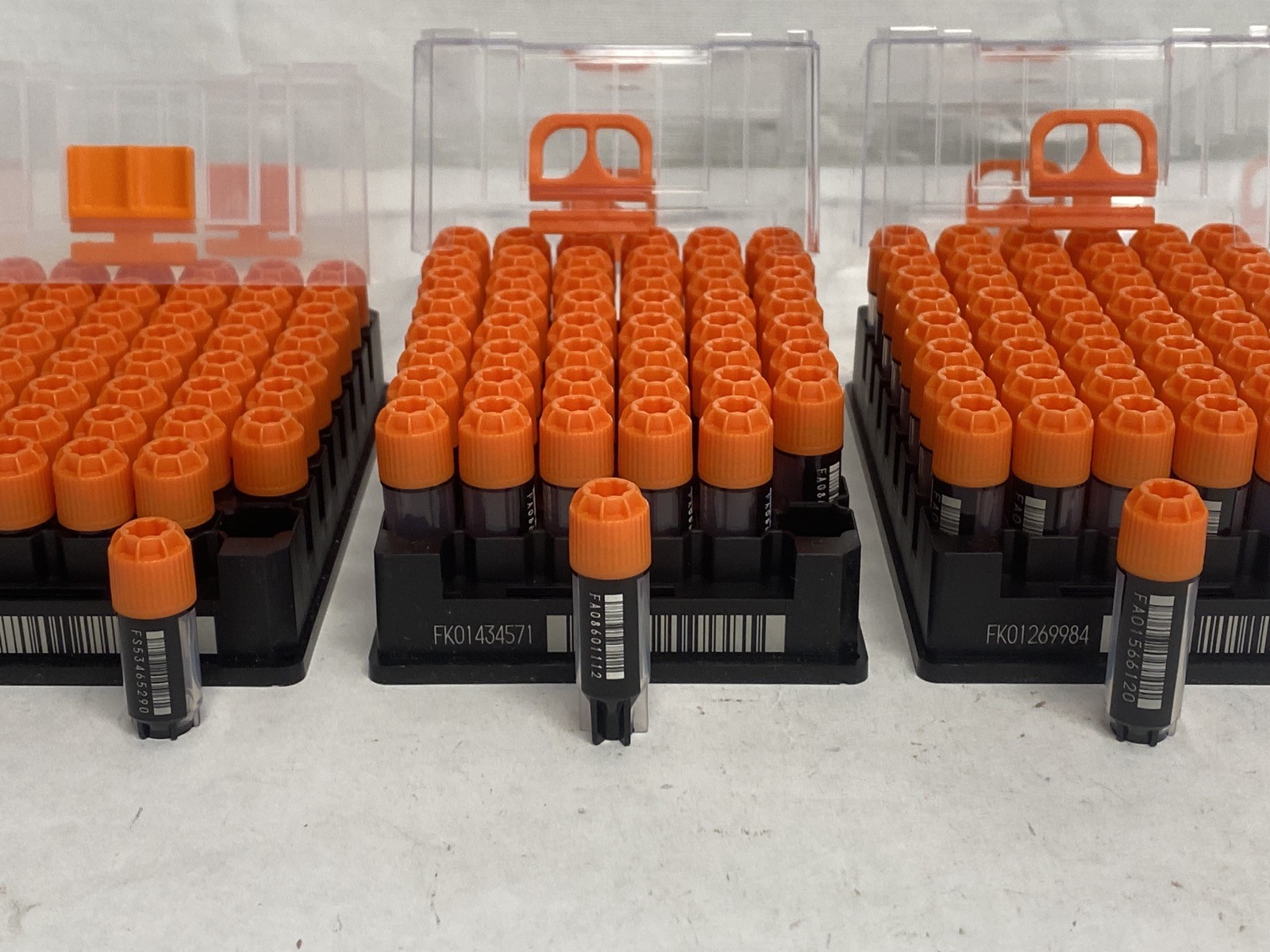 AZENTA Tri-Coded Cryo 1.5mL 1.6mL 1.9mL Storage Vials in 48-Place Locking Racks