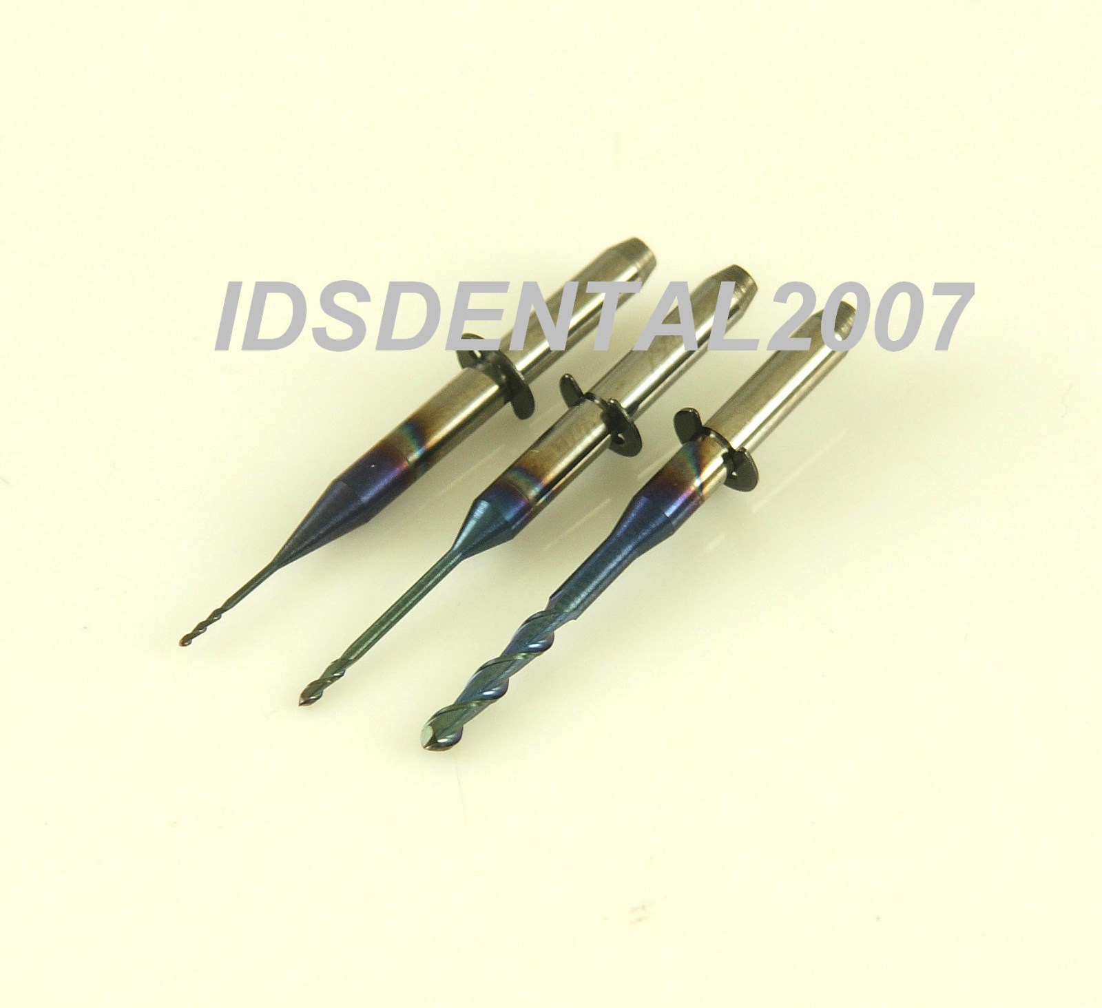 3 PCS 2/1/0.6mm Dental Milling Bur fit VHF Dental Milling Machines Zirconia