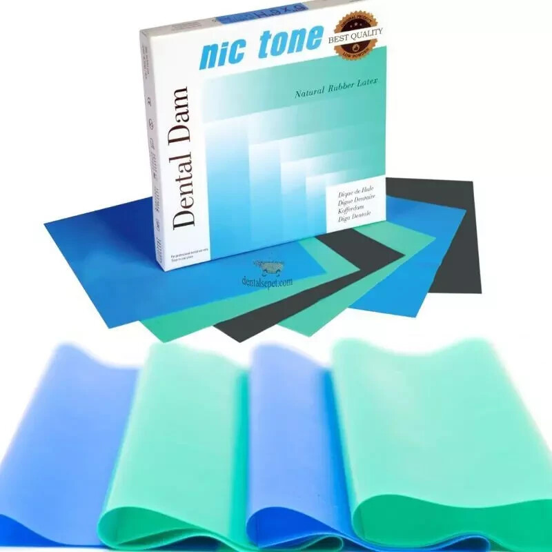 MDC Dental NIC TONE Natural Rubber Latex Dental Dam Medium 6″ x 6″