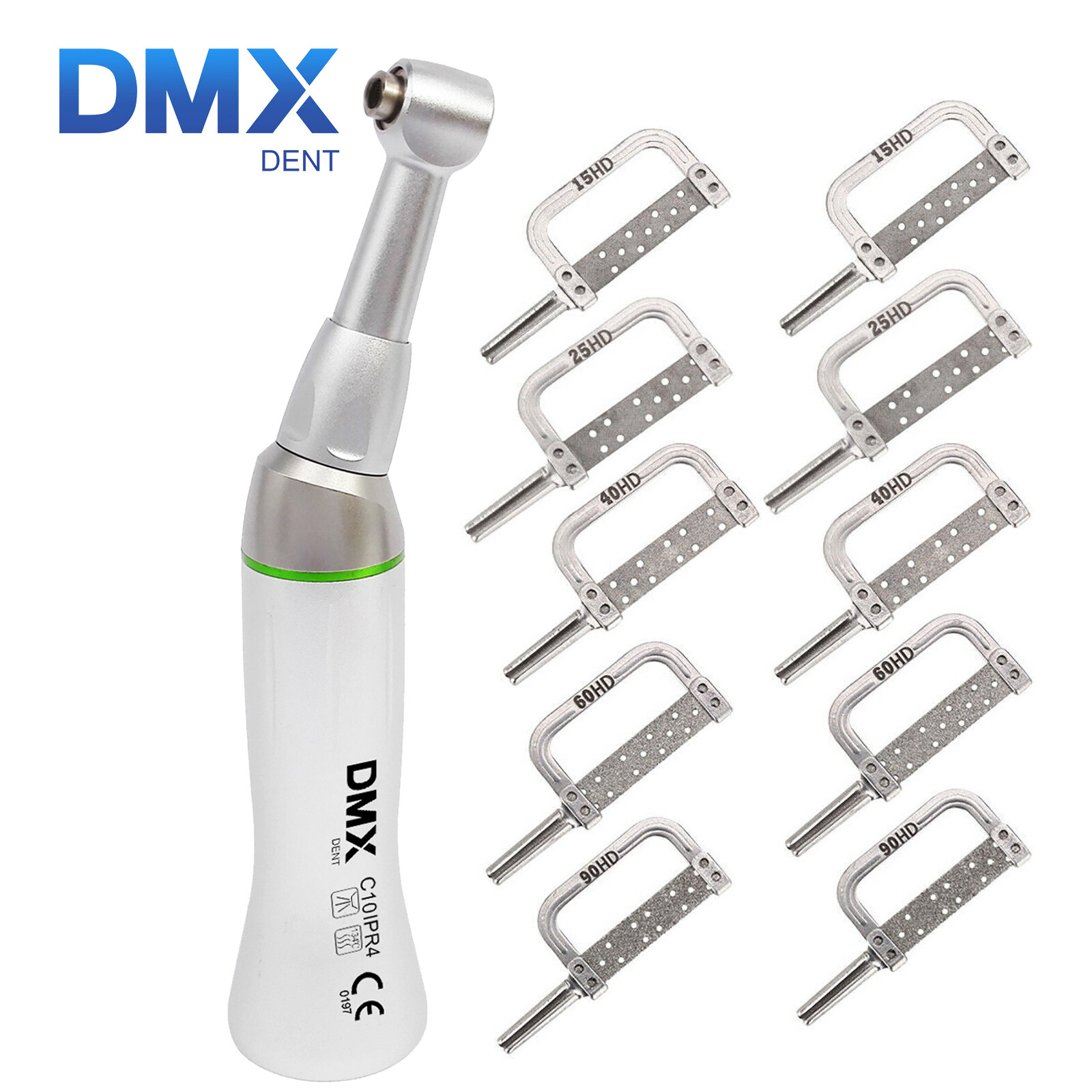 Dental Orthodontic 4:1 Contra Angle Interproximal Enamel Strips Kit EVA IPR