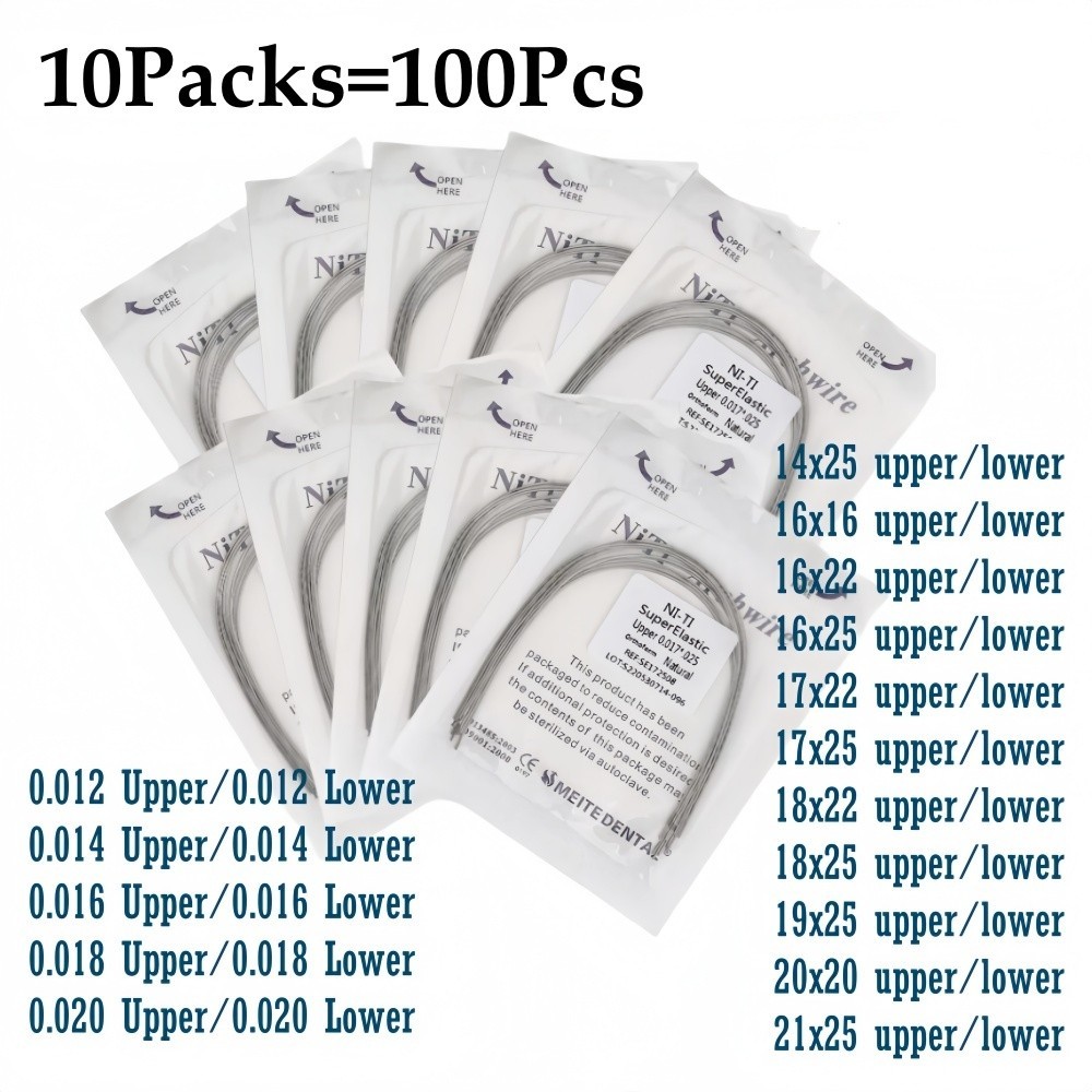 Dental Orthodontic Arch Wire Super Elastic NITI Natural Form Round Rectangular
