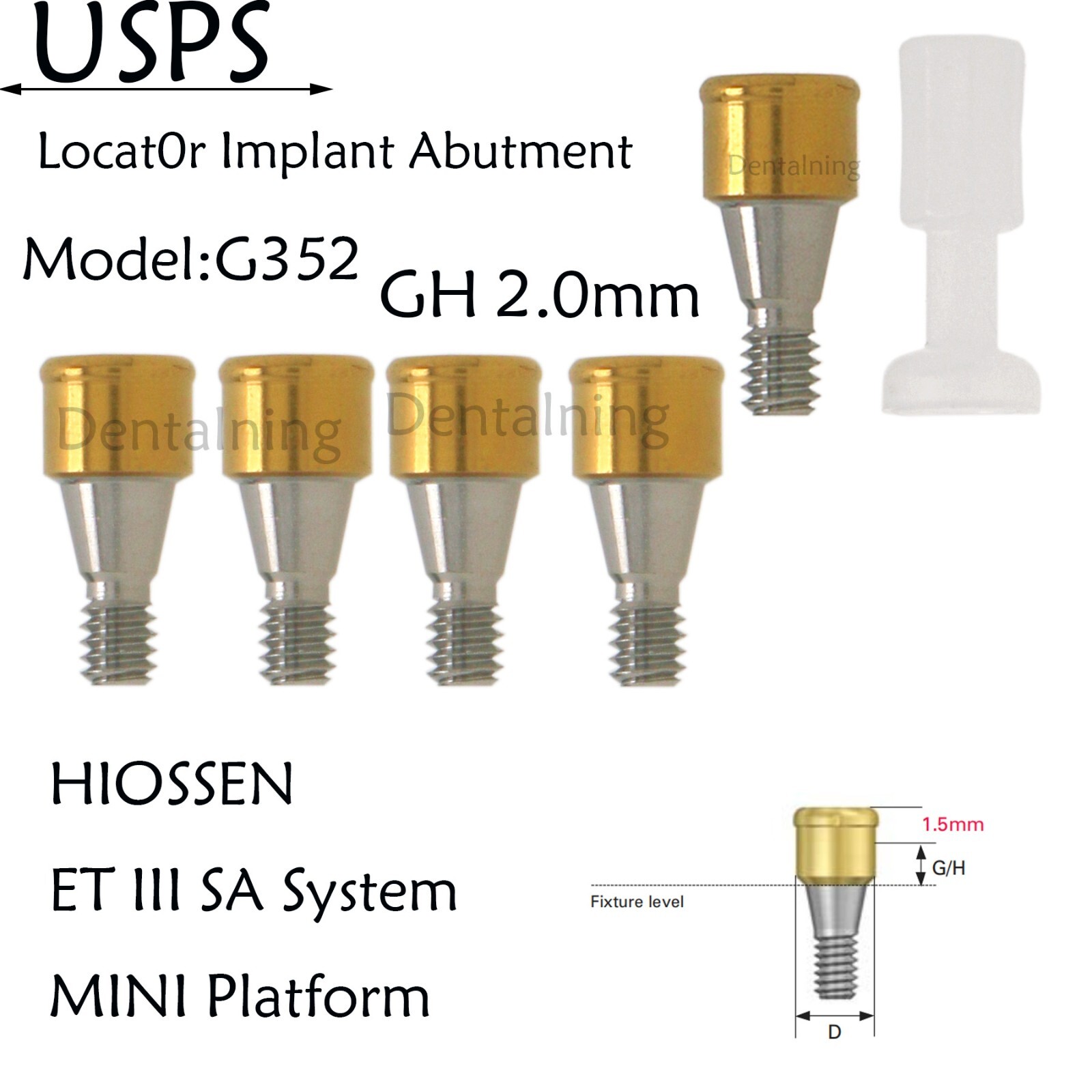 US HIOSSEN ET III SA/Osstem/DIO UF/Snucone Mini Locator Abutment For 1-6mm