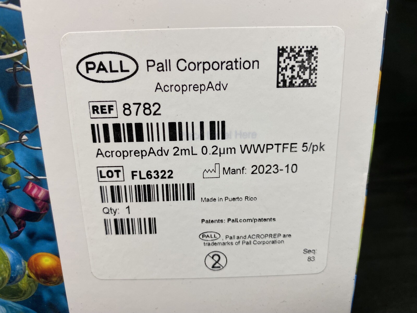 PALL 2mL 0.2µm WWPTFE AcroPrep Advance 96 Well Filter Multi Well Plate (5/Pack)