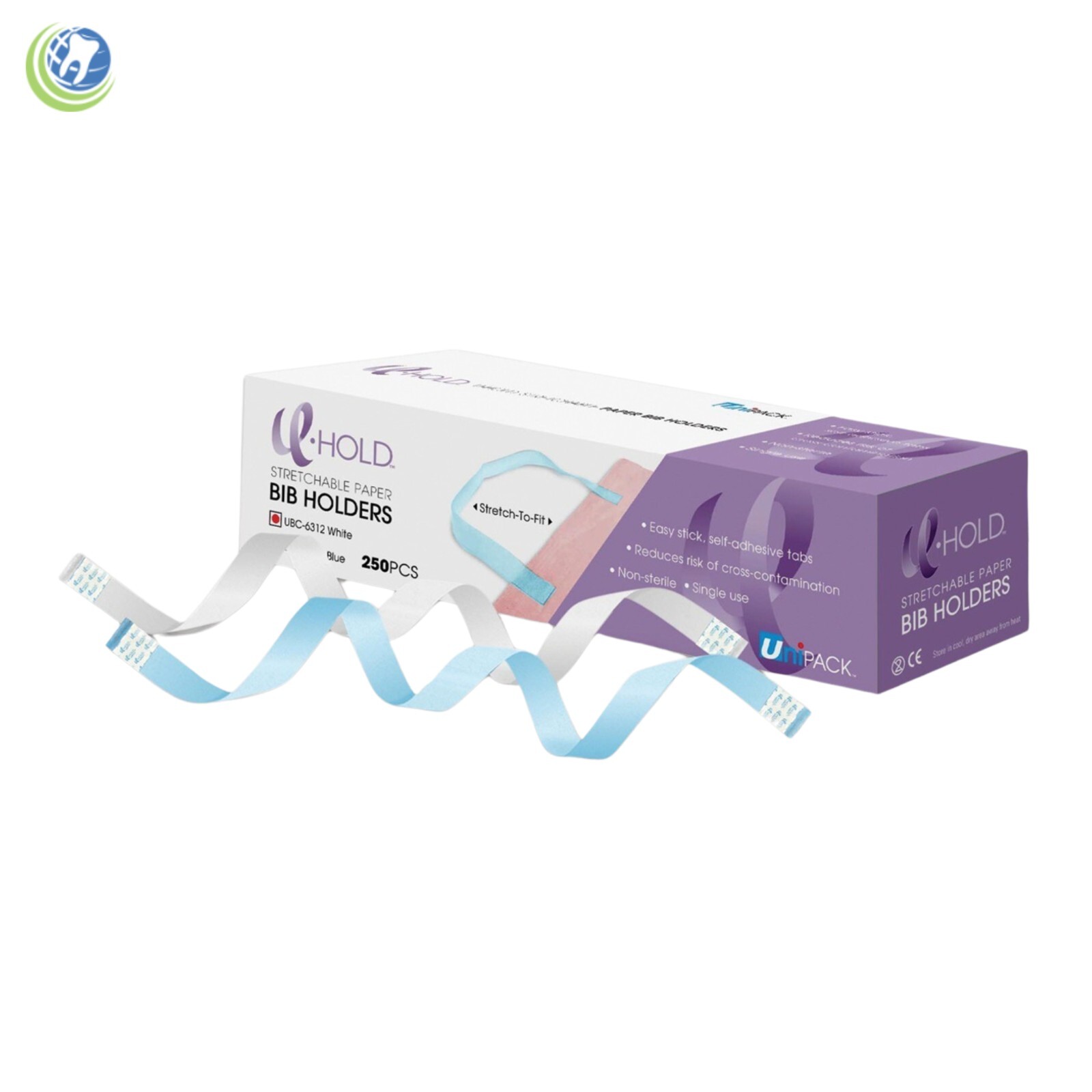 Dental Paper Disposable Aseptic Self-Adhesive Patient Bib Holder U-Hold Stretch