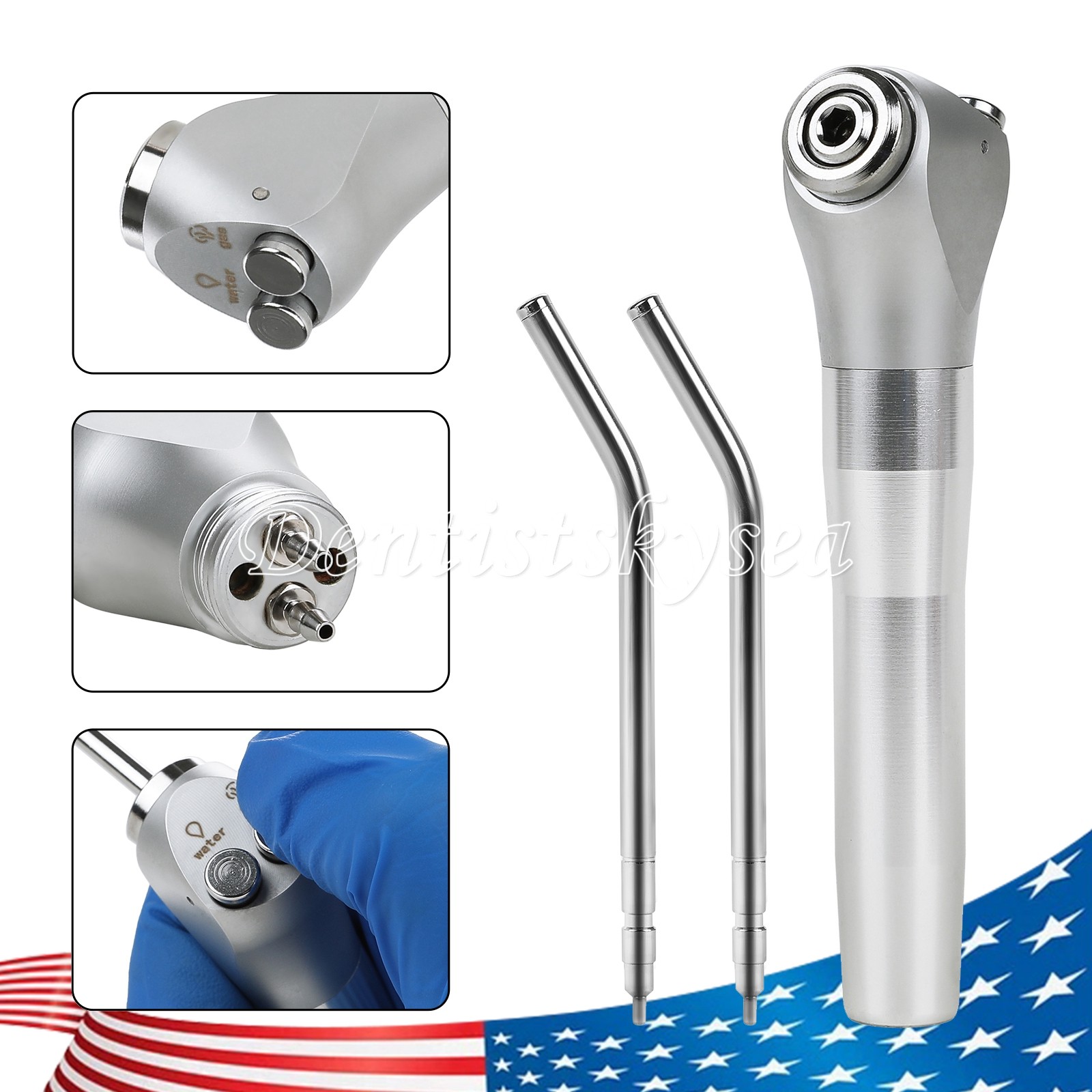 Dental Air Water Spray Triple Syringe Metal Nozzles Tips Tube Autoclavable