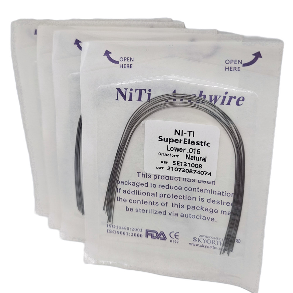 100Packs arcos de ortodoncia niti super elástico circular forma natural dental