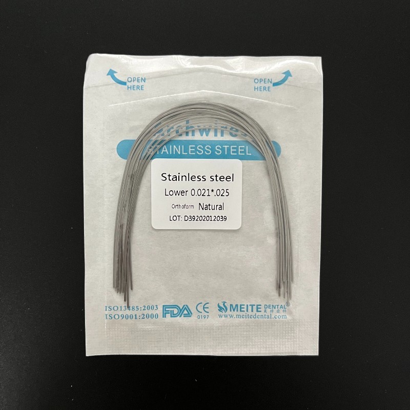 MEITE Dental Orthodontic Arch Wire Stainles Steel Rectangular Ovoid/Nature Form