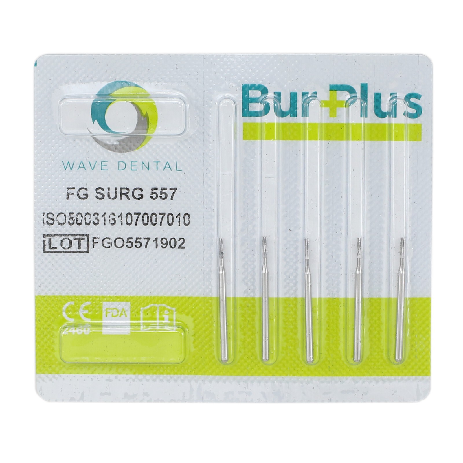 Wave Dental Surgical Length Burs 557 557L 558 Long High Speed Carbide FG SURG