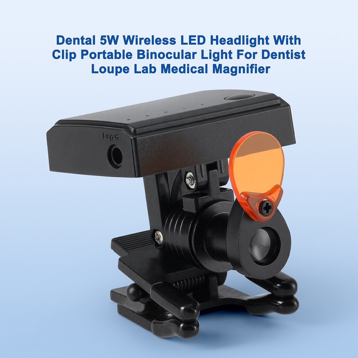 Wireless 5W Dental LED Headlight with Optical Filter for Binocular Loupes