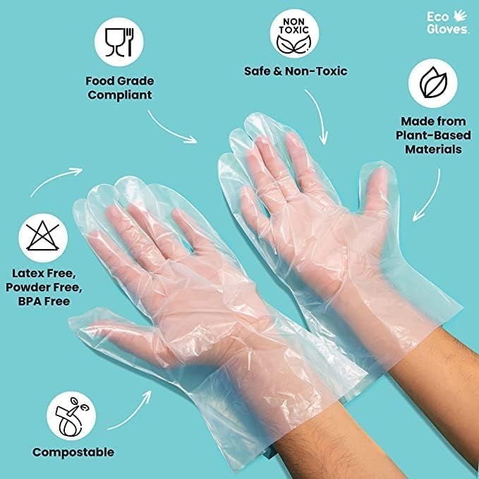 Plantbased Compostable Ecofriendly Gloves For Food Prep Cleaning