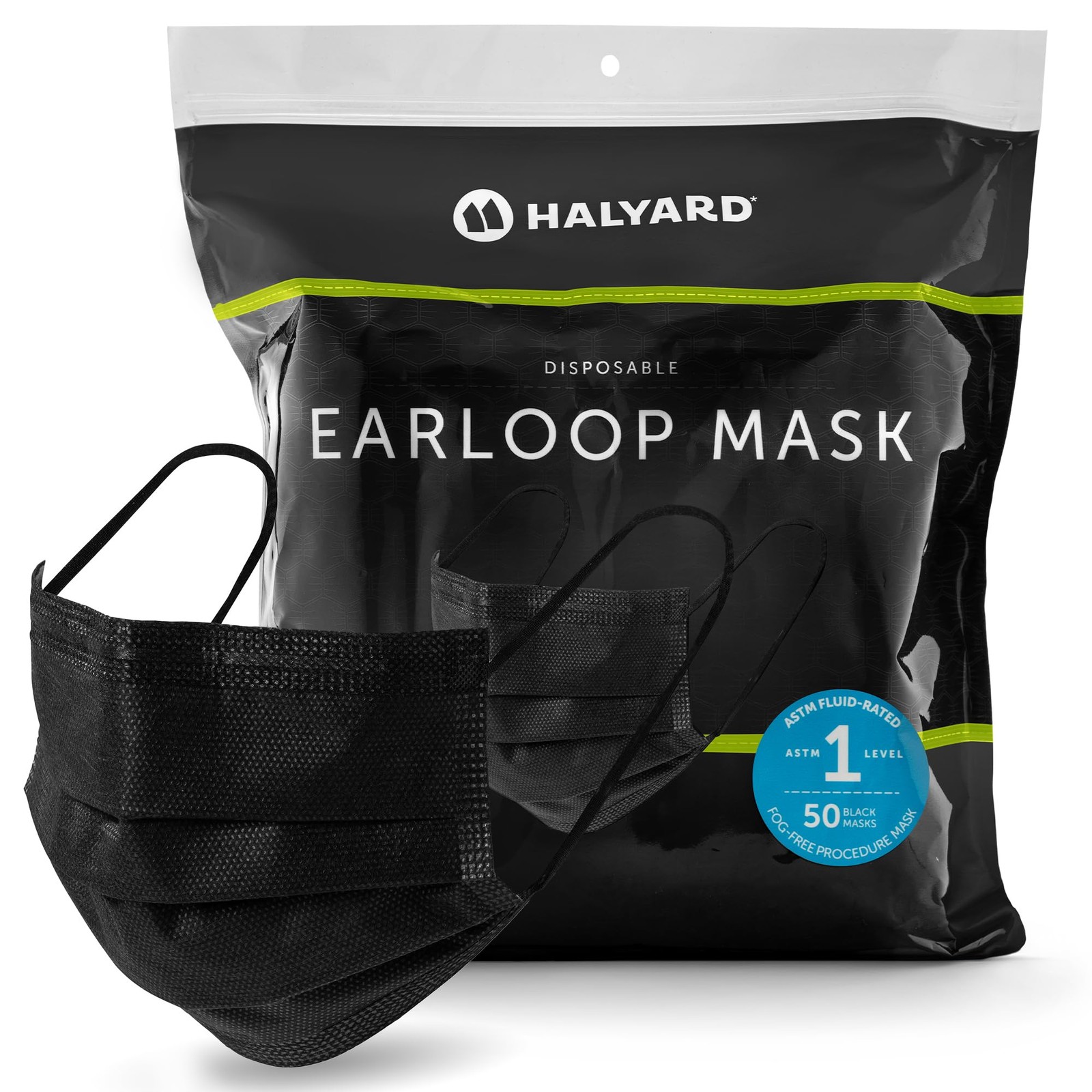 Disposable with Earloops, Fog-, Pleat Style, ASTM LEVEL 1 Procedure , Healthc…