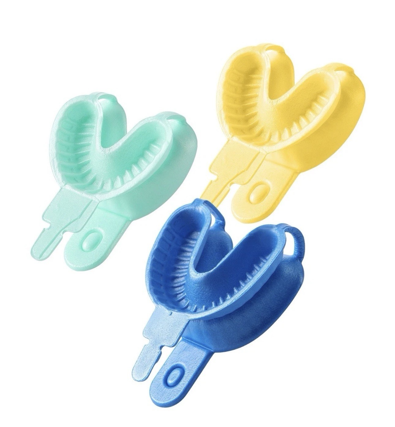 Disposable Dental Fluoride Trays Dual Arch Tray for Gel Foam S/M/L 2Ppcs=1 Pair