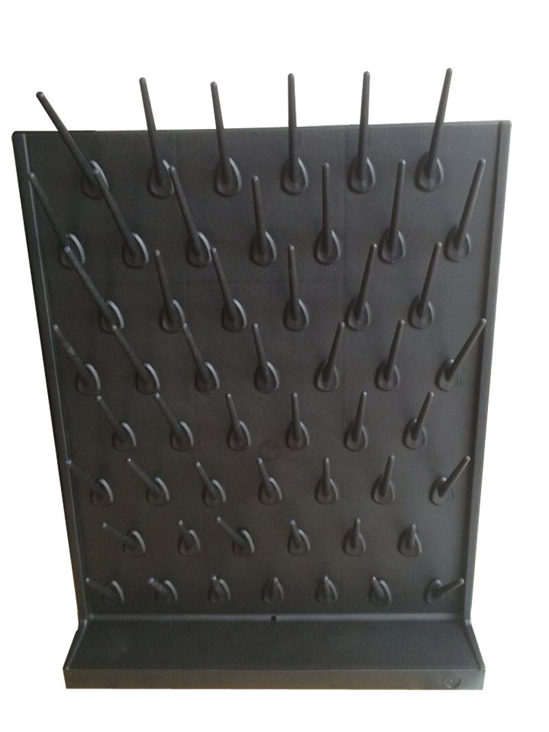 52-Pegs PP Drying Rack Single Side Cleaning Board for Test Tubes Flasks Draining