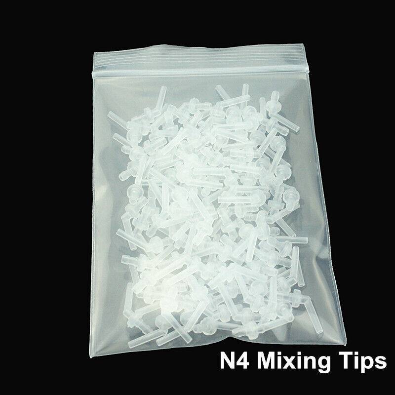 100 Pcs/Bag Dental Intra Oral Disposable Impression Mixing Tips Syringe 4 Size