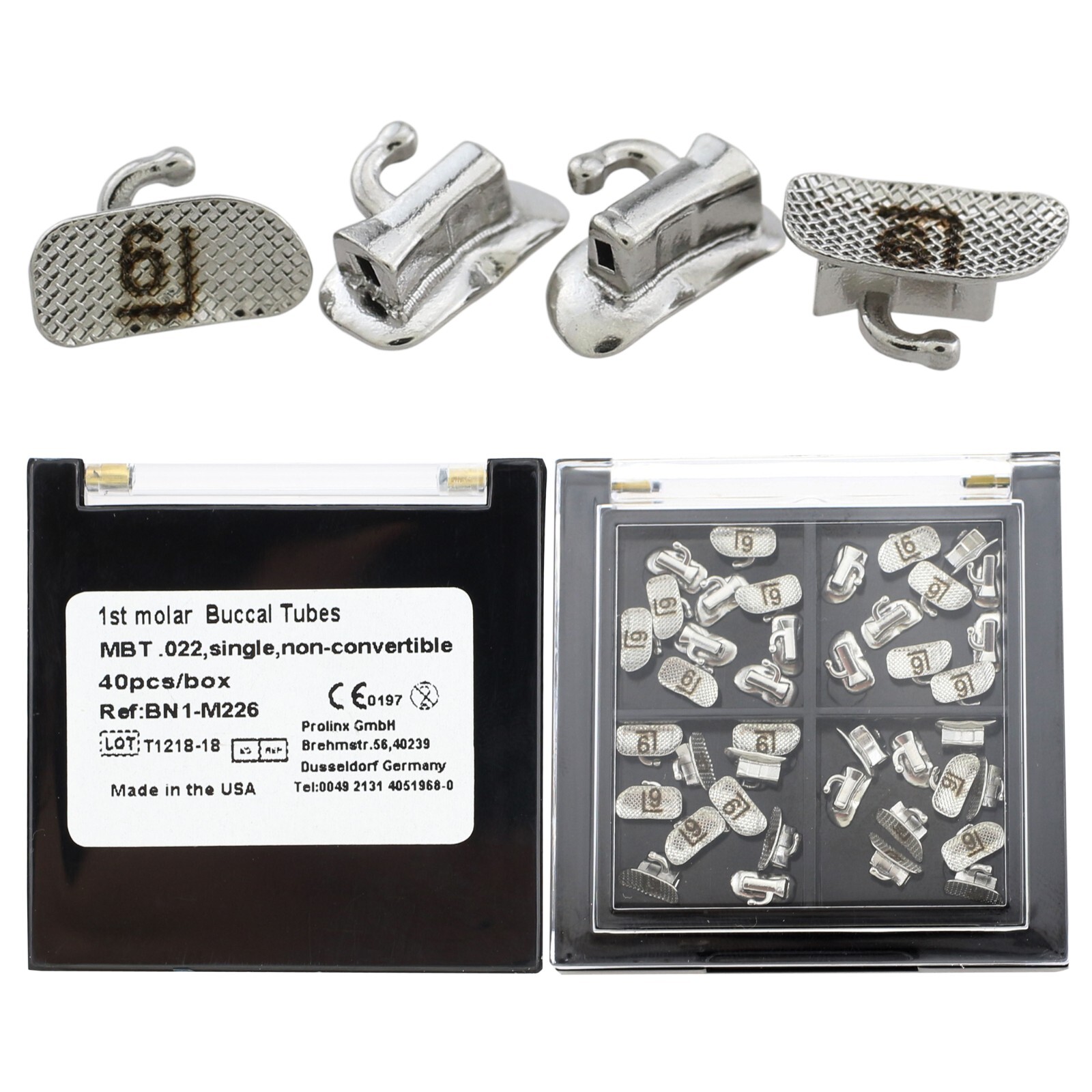 Creative Orthodontic Buccal Tubes Laser Marked tubos de ortodoncia Molar Bracket