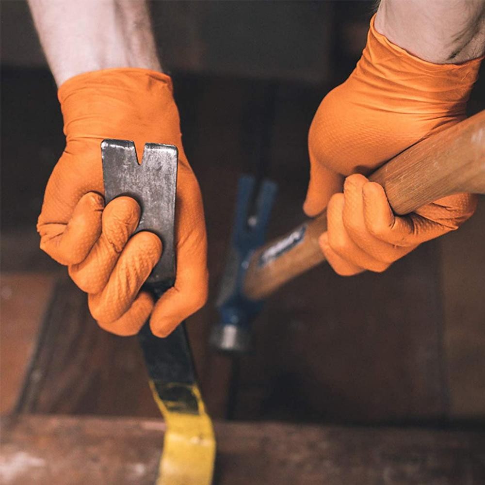 Extra Thick 8mil Nitrile Gloves – Textured, Heavy Duty, Anti-slip, Safe