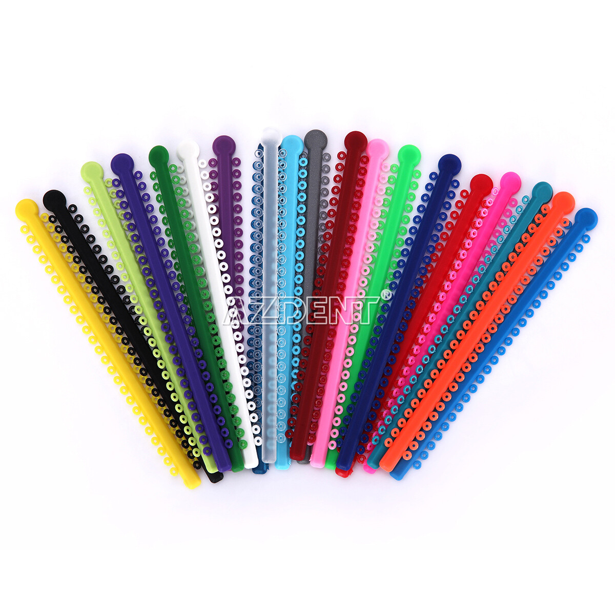 1000pcs AZDENT Dental Orthodontic Elastic Ligature Ties Bands for Brackets Brace