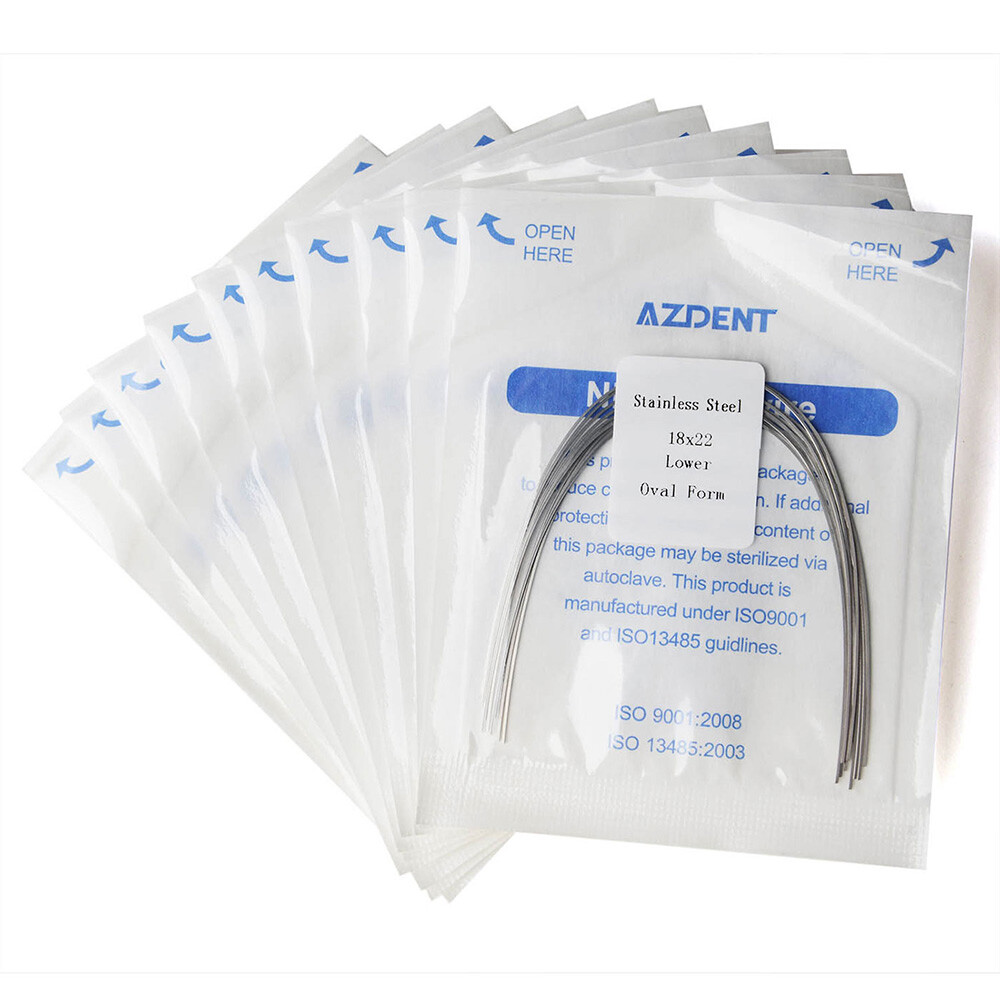 AZDENT Dental Orthodontic Stainless Steel Rectangular Arch Wires Oval Form