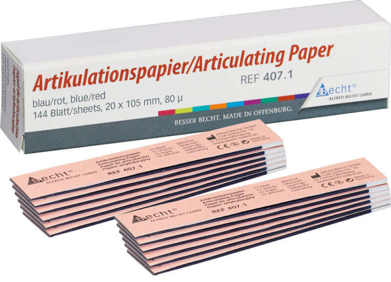 Becht Articulating Paper Blue and Red 12 books x 12 sheets Made in Germany