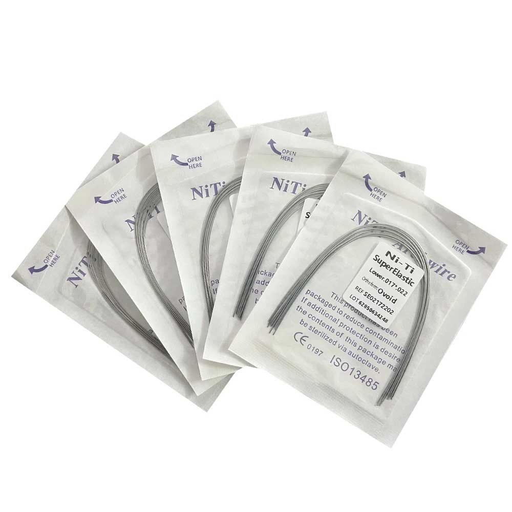 Dental Orthodontic Bracket Braces Rectangular Ovoid Super Elastic Niti Arch Wire